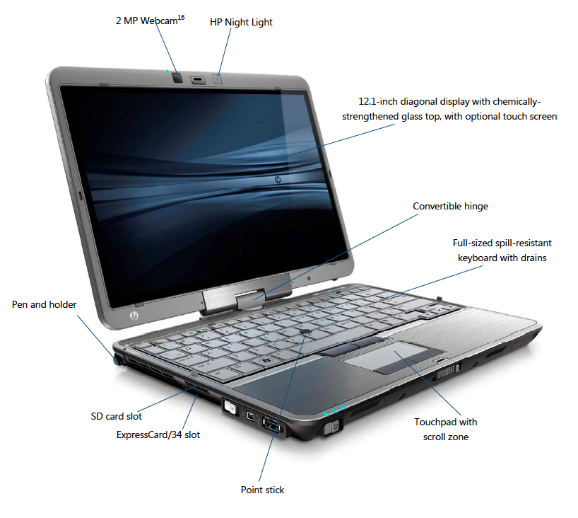 HP EliteBook 2740p, HP EliteBook 2740p XT936UT Tablet PC -Siêu Phẩm Cảm ứng Xoay 360 độ