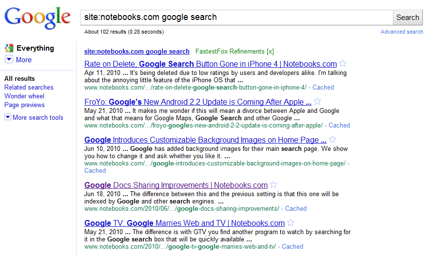 google images search string. google search at notebooks.com. You will notice that when doing the search 
