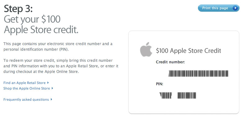 Apple Store Rebates