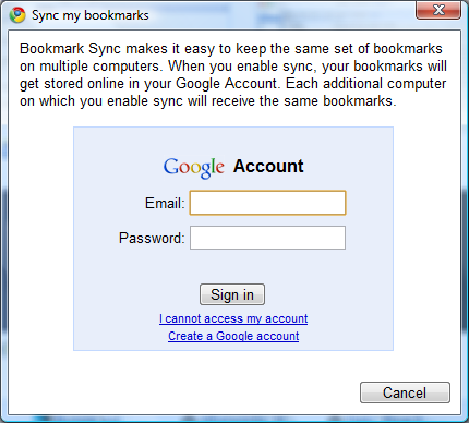 gchrome sync 2