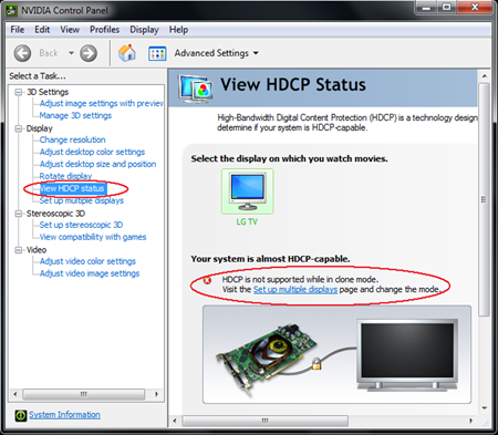 hdcp status hdcp status