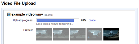 video upload progress