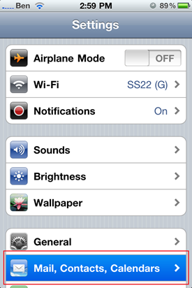 mail, contacts, calendars mail, contacts, calendars