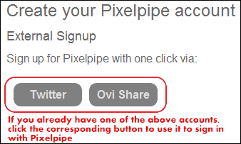 pixelpipe external signup