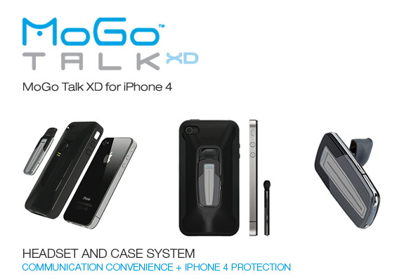iPhone 4 Case with a Bluetooth Headset