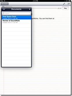 SoundNote: iPad App of the Week