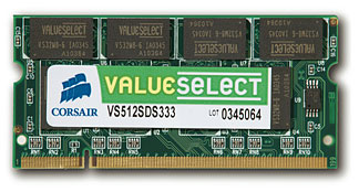 Corsair 2GM ValueSelect memory