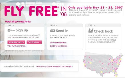 T-Mobile Black Friday, Fly Free, myFaves